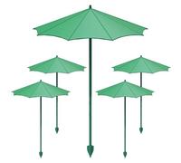 DAGLLGEW Ombrellone da Giardino per Piante Confezione da 5 Ombrellone da Giardino per Piante da Esterno, Altezza 44 cm, con Pali in Fibra di Vetro, in Tessuto Ombreggiante Facile da Installare PE