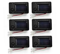 DAGLLGEW Parti Superiori di Ricambio per Luce Solare da 6 Pezzi, Pannelli solari sostitutivi Impermeabili da 4x7 cm con LED Bianco Caldo per luci da Giardino Esterne