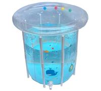 DAGLLGEW Piscina per Bambini 29, 5x31, 5 Pollici Piscina Gonfiabile per Bambini Modello Cartone Animato Nuoto per con drenaggio PVC Trasparente sigillato Raffreddamento per nelle giornate ca