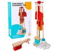 DAGLLGEW Set di Giocattoli per la Pulizia dei Bambini Set educativo per la Pulizia dei Bambini, Adatto ai, Include Paletta, Scopa e spazzolone. Fai Finta di Fare Le Pulizie. per casa, d