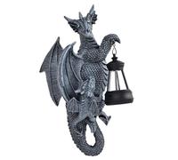 DAGLLGEW Statua del Drago, Statue da Giardino solari Impermeabili Che contengono Una Piccola Lanterna, un'atmosfera Fantastica, Decorazione del Drago per Balcone, Cortile, Patio, all'aperto