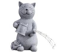 DAGLLGEW Statue da Giardino solari, Statue da Giardino per Gatti con Luce Solare, Decorazioni Impermeabili all'Esterno del Patio, Cortile, Percorso, Decorazione del Cortile con luci