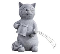 DAGLLGEW Statue da Giardino solari, Statue da Giardino per Gatti con Luce Solare, Decorazioni Impermeabili all'Esterno del Patio, Cortile, Percorso, Cortile con luci