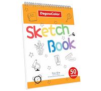 DagouColor 50 fogli Sketch Book Quaderno da Disegno Spiralato per Bambini, Carta Senza Acidi, Album da Disegno, Album per Schizzi per Artisti Principianti, 22.9CMX30.5CM