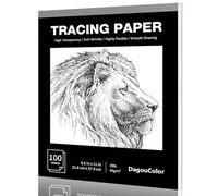 DagouColor Carta da Ricalco, 1 Pack, 100 Fogli Tracciareper Motivi di Cucito, 21.6 X 27.9CM Sovrapposizioni e Schizzi su Carta Artistica e Album da Disegno, Per Artisti Principianti, Adulti, Bambini