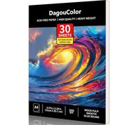 DagouColor Carta per Acquerello, A4, 1 Pack, 30 Fogli Carta da Disegno Libro, 300gsm Acido-Libero Spirale Pad per li Artisti Bambini Adulti