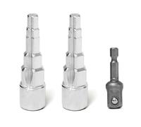 Dagran 2 Pieces Universale Chiave a Gradino con 5 Gradini, 1/2" Chiave Termosifoni con Attacco Quadro Incassato, Chiave a Bussola per Impianti Idraulici, Sanitari e Codoli Radiatori, 10/12/13/16/21mm