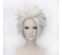 Dagua Parrucca Cosplay Anime Bleach Hitsugaya Toushirou Parrucca，Silver Grey Short Parrucca Cosplay，con Rete per Parrucca Gratuita，per Festa Carnevale Halloween Cosplay Parrucca