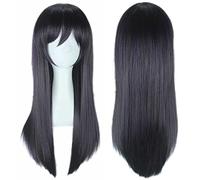 Dagua Parrucca Cosplay Anime Citrus Aihara Mei Parrucca，Black Long Straight Parrucca Cosplay，con Rete per Parrucca Gratuita，per Festa Carnevale Halloween Cosplay Parrucca