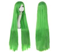 Dagua Parrucca Cosplay Anime Code Geass C.C. Parrucca,Green Long Straight Parrucca Cosplay,con Rete per Parrucca Gratuita,per Festa Carnevale Halloween Cosplay Parrucca(Size:Style 2)