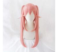 Dagua Parrucca Cosplay Anime Fate Grand Order Tamamo No Mae Parrucca,Double Ponytail Pink Parrucca Cosplay,con Rete per Parrucca Gratuita,per Festa Carnevale Halloween Cosplay Parrucca(Size:Style 2)