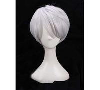 Dagua Parrucca Cosplay Anime Fire Emblem Robin Parrucca，Silver Short Parrucca Cosplay，con Rete per Parrucca Gratuita，per Festa Carnevale Halloween Cosplay Parrucca