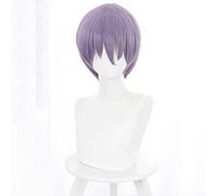 Dagua Parrucca Cosplay Anime Fly Me to The Moon Yuzaki NASA Parrucca，Gray Purple Short Parrucca Cosplay，con Rete per Parrucca Gratuita，per Festa Carnevale Halloween Cosplay Parrucca