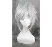 Dagua Parrucca Cosplay Anime Gintama Ginko Sakata Parrucca，Silver White Short Parrucca Cosplay，con Rete per Parrucca Gratuita，per Festa Carnevale Halloween Cosplay Parrucca