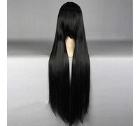 Dagua Parrucca Cosplay Anime K-On! Mio Akiyama Parrucca,Black Long Straight Parrucca Cosplay,con Rete per Parrucca Gratuita,per Festa Carnevale Halloween Cosplay Parrucca