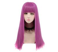 Dagua Parrucca Cosplay Anime Mal Parrucca,Purple Long Parrucca Cosplay,con Rete per Parrucca Gratuita,per Festa Carnevale Halloween Cosplay Parrucca(Color:Style 1)