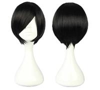 Dagua Parrucca Cosplay Anime Ouran High School Host Club Kyoya Ootori Parrucca,Black Short Parrucca Cosplay,con Rete per Parrucca Gratuita,per Festa Carnevale Halloween Cosplay Parrucca
