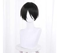Dagua Parrucca Cosplay Anime Requiem of The Rose King Richard Parrucca,Black Short Parrucca Cosplay,con Rete per Parrucca Gratuita,per Festa Carnevale Halloween Cosplay Parrucca