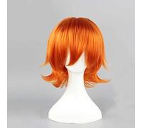 Dagua Parrucca Cosplay Anime RWBY Nora Valkyrie Parrucca，Orange Short Parrucca Cosplay，con Rete per Parrucca Gratuita，per Festa Carnevale Halloween Cosplay Parrucca