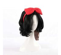 Dagua Parrucca Cosplay Anime Snow White Parrucca,Black Short Curly Parrucca Cosplay,con Rete per Parrucca Gratuita,per Festa Carnevale Halloween Cosplay Parrucca