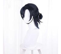 Dagua Parrucca Cosplay Anime Summer Time Rendering Shinpei Ajiro Parrucca，Black And Blue Short Ponytail Parrucca Cosplay，con Rete per Parrucca Gratuita，per Festa Carnevale Halloween Cosplay P