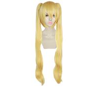 Dagua Parrucca Cosplay Blend S Kaho Hinata Parrucca,Long Ponytails Golden Blonde Parrucca,con Rete per Parrucca Gratuita,Halloween Costume Cosplay,per Festa Carnevale Natale