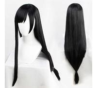 Dagua Parrucca Cosplay Final Fantasy VII Tifa Lockhart Parrucca,Long Straight Parrucca,con Rete per Parrucca Gratuita,Halloween Costume Cosplay,per Festa Carnevale Natale(Color:Nero)