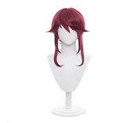 Dagua Parrucca Cosplay Genshin Impact Rosaria Parrucca,Purple Red Parrucca,con Rete per Parrucca Gratuita,Halloween Costume Cosplay,per Festa Carnevale Natale