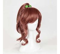 Dagua Parrucca Cosplay Sailor Moon Sailor Jupiter Parrucca,Long Brown Parrucca,con Rete per Parrucca Gratuita,Halloween Costume Cosplay,per Festa Carnevale Natale(Color:Style 1)