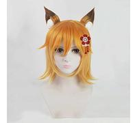 Dagua Parrucca Cosplay Sewayaki Kitsune No Senko-San Senko Parrucca,Short Orange Parrucca,con Rete per Parrucca Gratuita,Halloween Costume Cosplay,per Festa Carnevale Natale