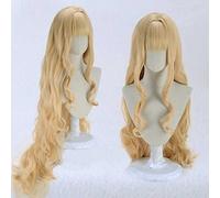 Dagua Parrucca Cosplay Shugo Chara! Rima Mashiro Parrucca,Long Curly Blonde Parrucca,con Rete per Parrucca Gratuita,Halloween Costume Cosplay,per Festa Carnevale Natale