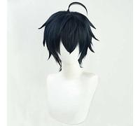 Dagua Parrucca Cosplay Takt op Destiny Takt Asahina Parrucca,Short Black Parrucca,con Rete per Parrucca Gratuita,Halloween Costume Cosplay,per Festa Carnevale Natale(Color:Blu Scuro)