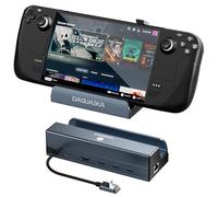 DAGUAIKA Steam Deck Dock, Docking Station 6 in 1 per Steam Deck (OLED)/ROG Ally/Legion Go (non per Rog Ally X), Hub USB C con HDMI 4K@60Hz, 1000Mbps Gigabit Ethernet, 3 porte USB-A 3.0, ricarica 100W