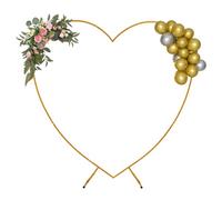 DAHAD Arco per matrimonio, in metallo, 2,0 x 2,1 m, per palloncini, fai da te, kit per palloncini in metallo, arco a forma di cuore, decorazione da giardino, supporto per matrimoni, anniversari