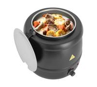 DAHAD Bollitore elettrico da 10 l, pentola con coperchio e coperchio, bollitore elettrico con inserto in acciaio inox estraibile, fino a 80 °C, scalda zuppe per buffet catering gastro e feste