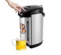 DAHAD Distributore di acqua calda, bollitore da 4 l, termostato da 92 a 95 °C, erogatore di acqua elettrico, cottura rapida da 750 W, tre possibilità di uscita, protezione da surriscaldamento