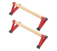 DAHAD Double Circle Parallettes maniglie per flessioni con manici in legno, barre antiscivolo push-up, barrette per bilanciere e calistenica