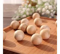 DAHI 104 Pezzi 20 mm Palline di Legno per Lavoretti, senza Foro, Sfere di Legno 20 mm Perline Rotonde, Decorazioni Fai da Te