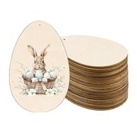 DAHI 20 Pz Grandi Uova di Pasqua da Decorare, Uova di Legno da Dipingere, 17 x 13 cm, Lavoretti per Pasqua, Fai da Te, Decorazioni Pasquali da Appendere (Uova-Grandi)