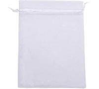 DAHI 25 x 35 CM Sacchetti Organza Bianco, 30pz Grandi Sacchetti Regalo in Organza, Sacchetto Tulle Confetti, per Regalo, Matrimoni, Festa, Natale