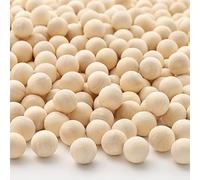 DAHI 300pz Palline di Legno 12 mm, Sfere di Legno, senza Foro, Perline Rotonde, per Lavoretti, Decorazioni Fai da Te (12 mm)