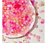 DAHI 550 Pz Perline di Vetro Rosa per Braccialetti, Kit Perle Vetro Rotonde Miste, per Fai da Te Bigiotteria Bracciali Collane Orecchini (Rosa)