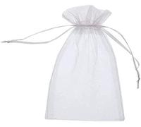 DAHI 60 pezzi Sacchetti in organza 13x18cm Bianco Trasparente Sacchetti Portaconfetti per Bomboniere Comunione Matrimonio Compleanno Gioielli Bustina Natale Regalo