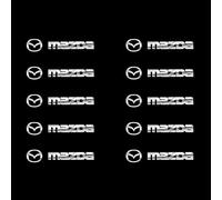 DAHJSD 10 Pezzi Auto Emblema per Mazda Speed MS 2 3 5 6 7 323 RX8 Axela Atenza CX-3 CX-4 CX-5 CX-8, Decalcomanie Auto Adesivi Distintivo Il Segno, Auto Cofano Anteriore e Posteriore Adesiva Accessori