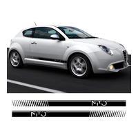 DAHJSD 2 PCS Auto Stemmi per Alfa Romeo Mito, Auto Stemmi Anteriore Posteriore Decorazioni Emblema Adesivi Carrozzeria Lettere Decalcomania, Decorazioni Accessorio,A