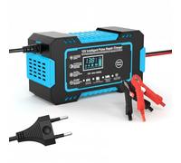 DAHJSD Caricabatterie Auto per Hyundai Genesis Sedan/Genesis Coupe DH BH 2008-2017, 12V 6A Intelligente Caricabatteria per Auto e Moto, Schermo LCD, Arresto Automatico Protezioni,C Blue