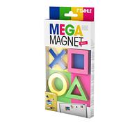 Dahle Mega Magnet - Mini set (4 magneti in forme geometriche, 45 x 45 mm) blu, rosa, giallo, verde