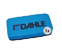 Dahle Spugna per lavagna bianca (tergicristallo magnetico per lavaggio a secco su molte superfici), 5 pezzi, blu