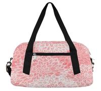 Dahlia - Borsone da viaggio per bambini con motivo floreale, per ragazze e ragazzi, colore rosa, leggero, per sport, palestra, da viaggio, per la danza, Fiore di dalia, 18.4L x 7.8W x 9.4H