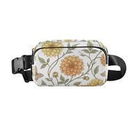 Dahlia_butterfly_william_morris_pattern Marsupio alla moda per uomo donna impermeabile marsupio da viaggio con cinturino regolabile per allenamento corsa escursionismo